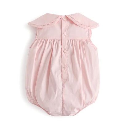 Pink Ruffle Cotton Dress and Romper