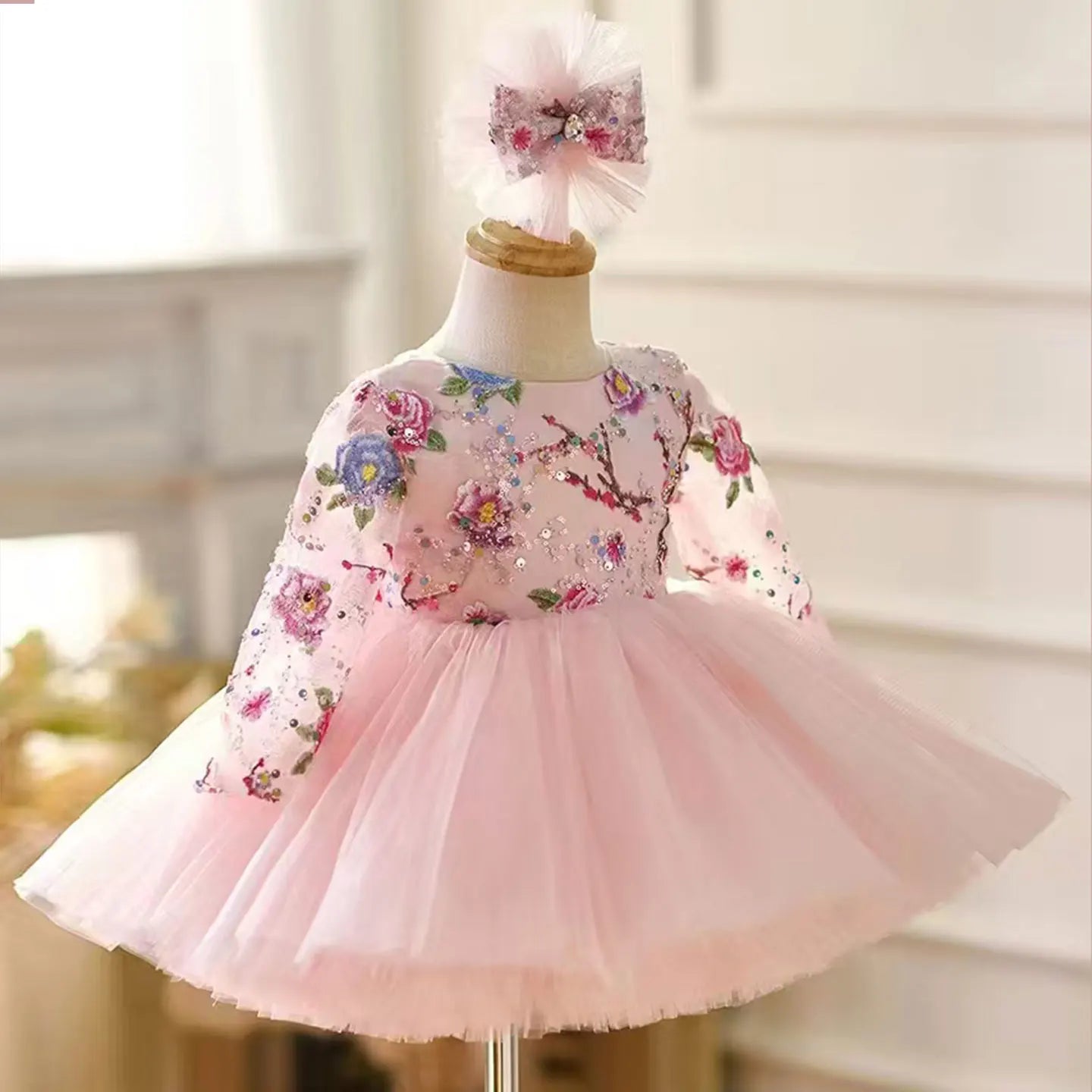 Pink Princess Lace Dress