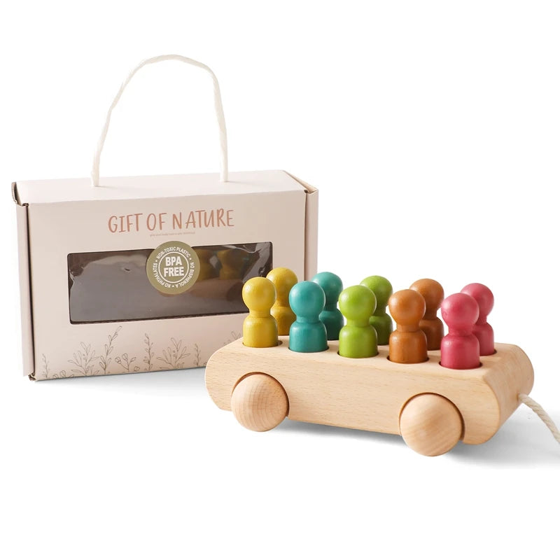 Wooden Toy Train Set