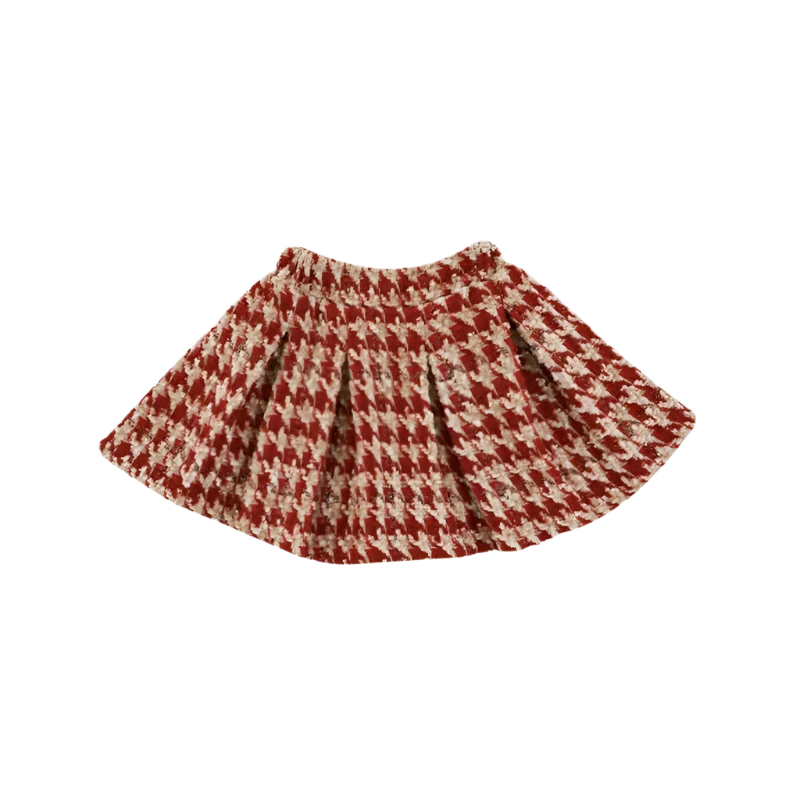 Vintage Plaid Pleated Skirt