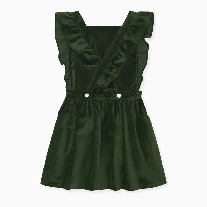 Chic Ruffled Velvet  Dress