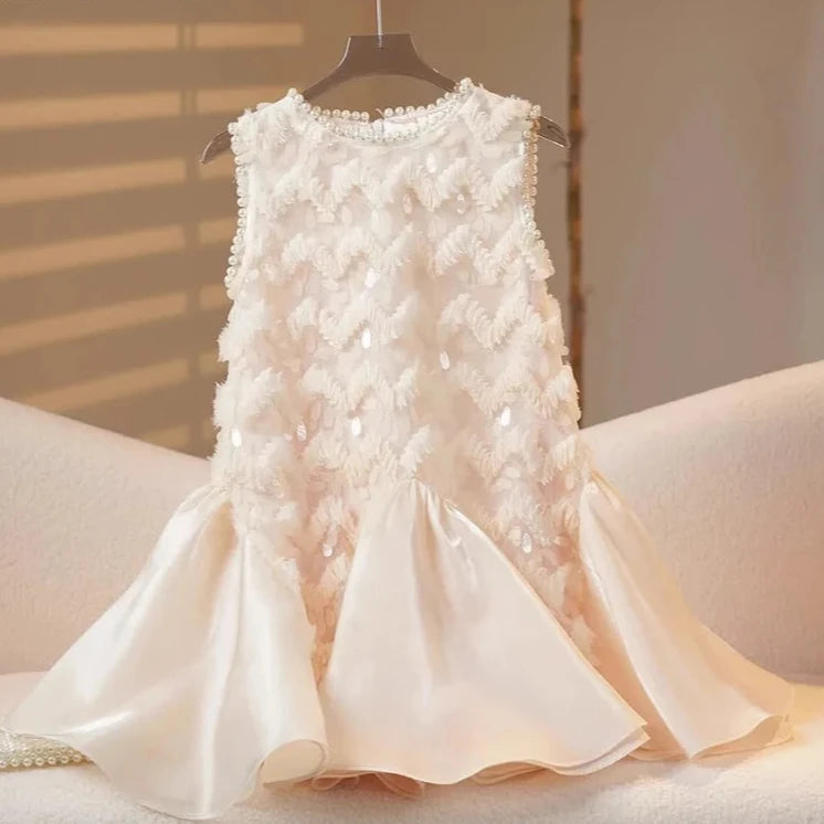 Pearl-Embellished Princess Dress