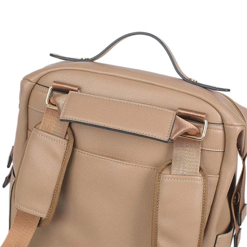 Multifunction Premium Vegan Leather Diaper Bag