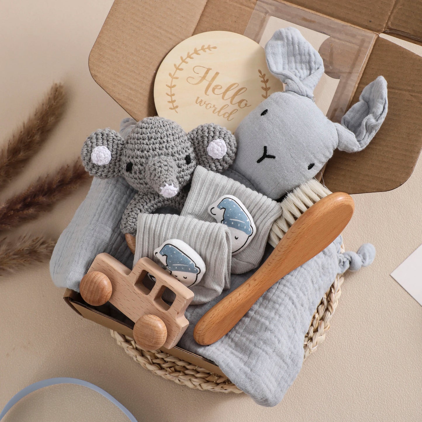 Baby Gift Sets - Rabbit Grey