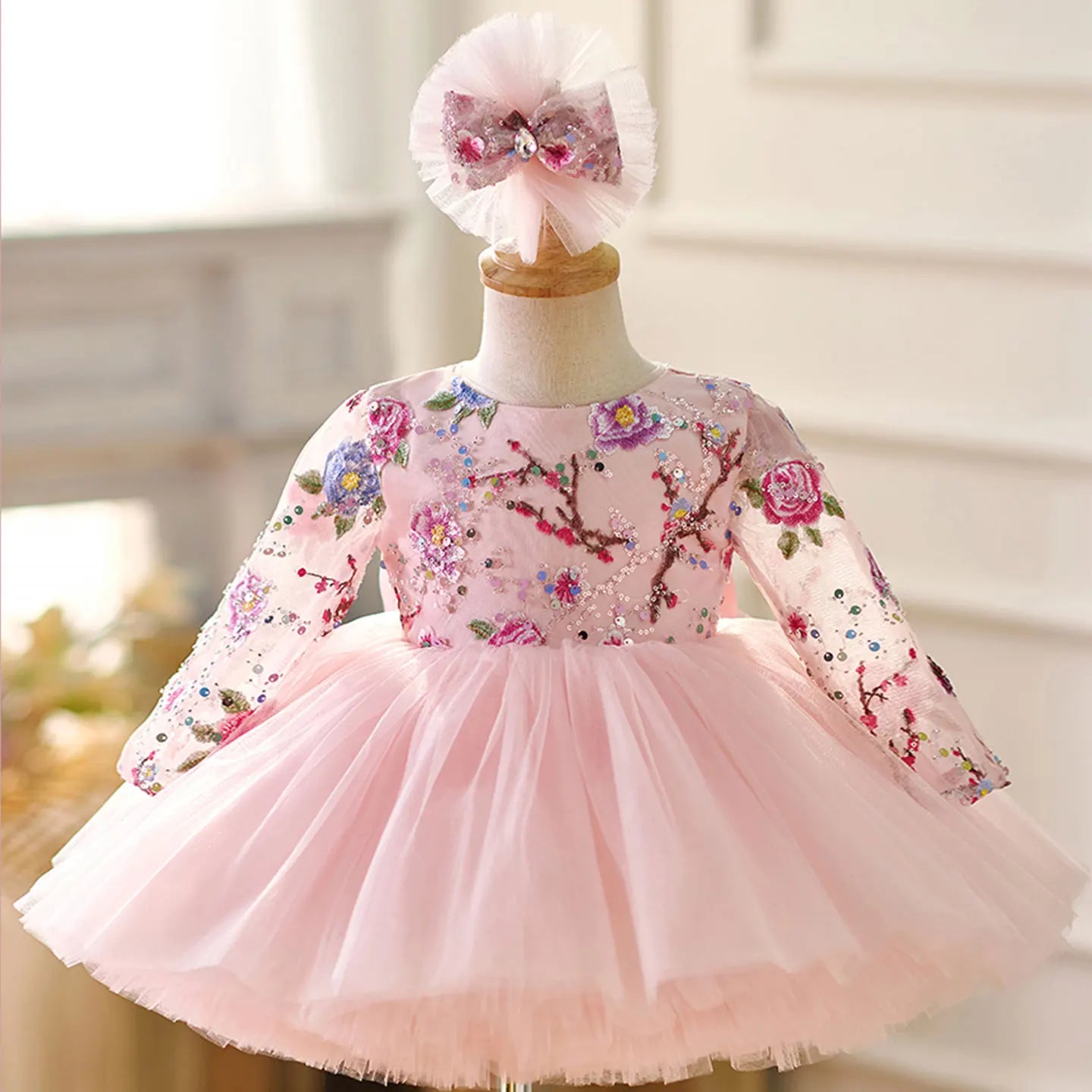 Pink Princess Lace Dress