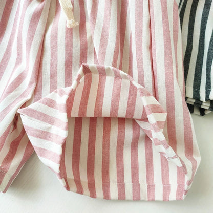 Vintage Striped Linen Harem Trousers