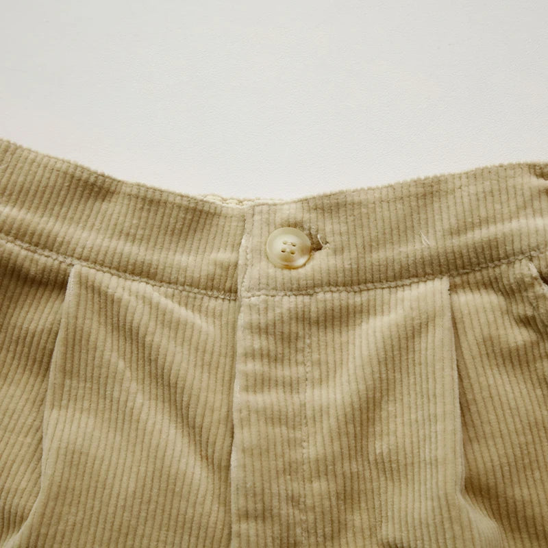 Wide Leg Corduroy Trousers