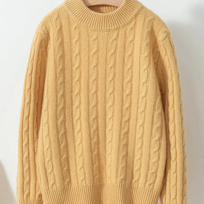 Cashmere knitted pullover sweater unisex