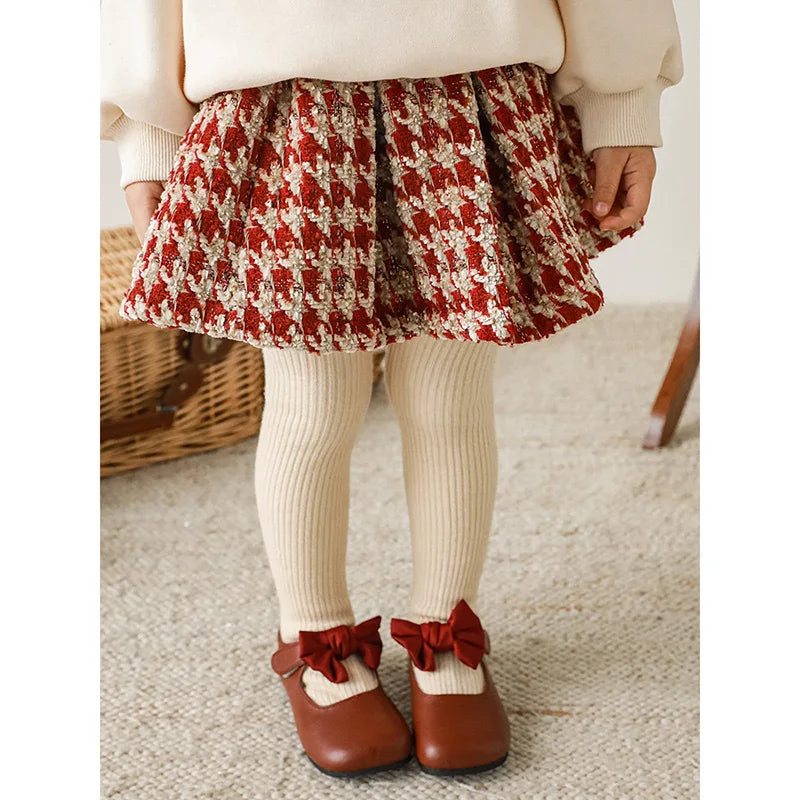 Vintage Plaid Pleated Skirt