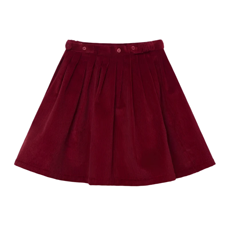 Corduroy Pleated Skirt