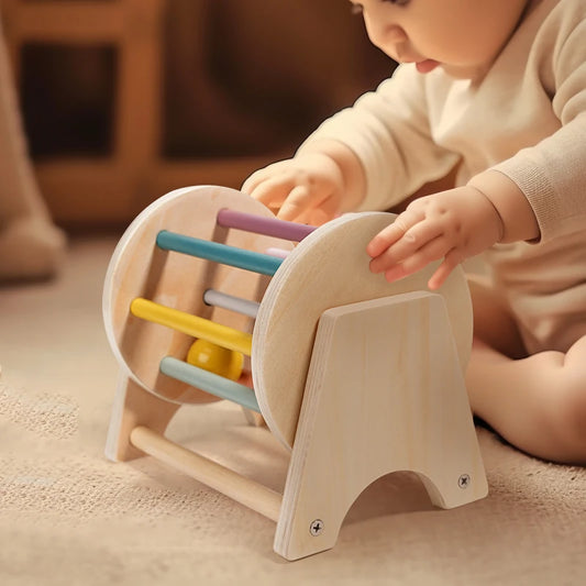 Montessori Wooden Spinning Drum