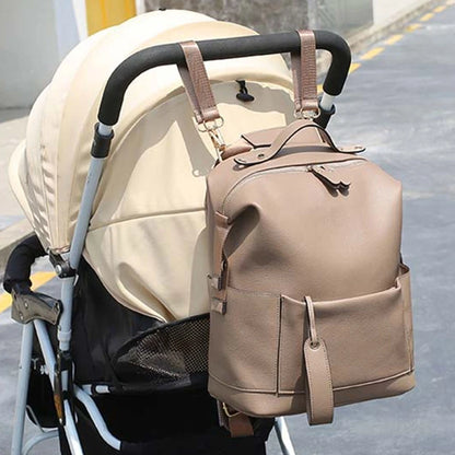 Multifunction Premium Vegan Leather Diaper Bag