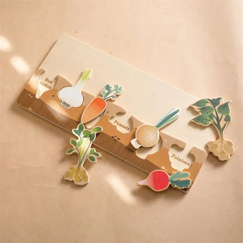 Montessori Wooden Vegetable Puzzle