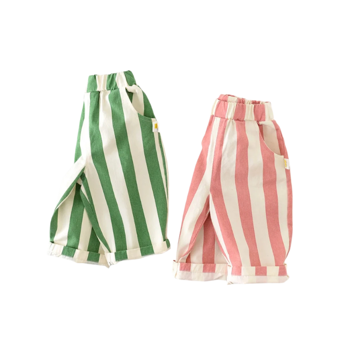 Spring High Waist Striped Trousers