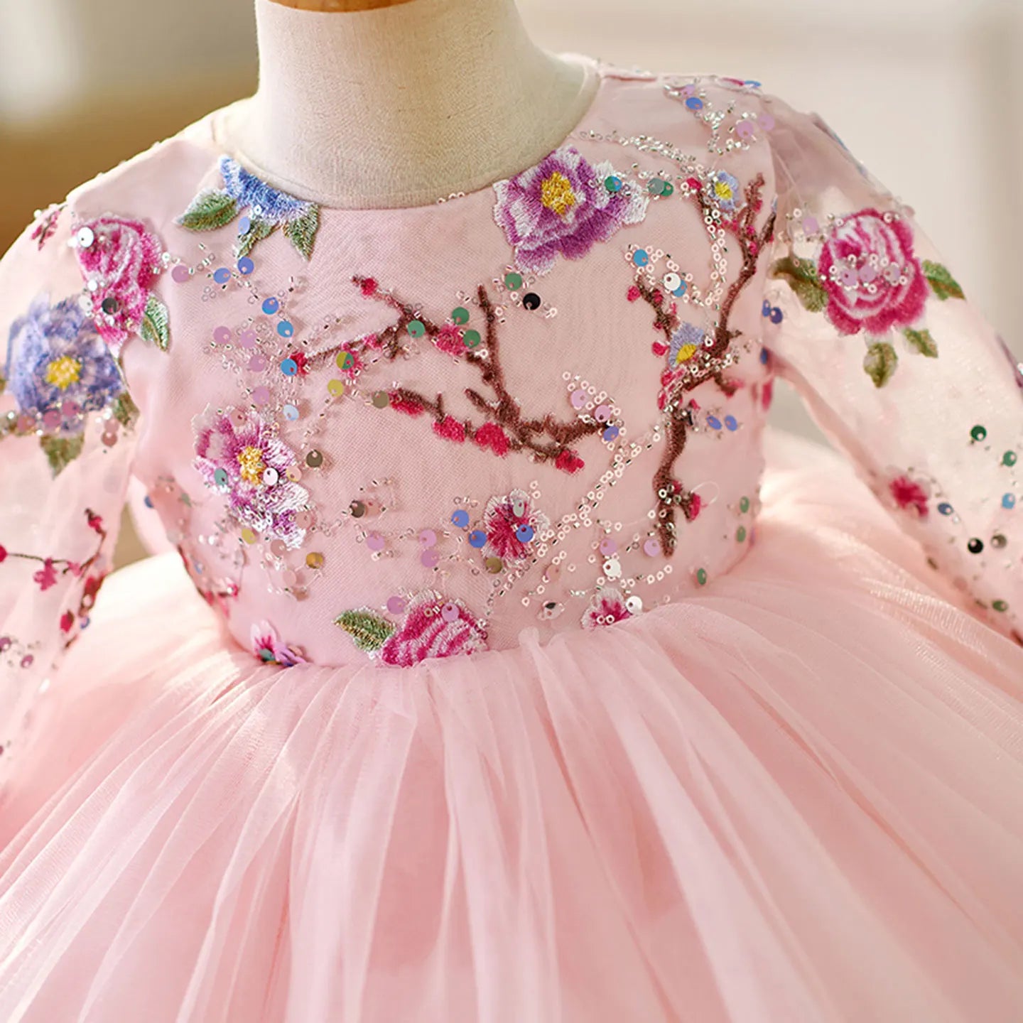 Pink Princess Lace Dress