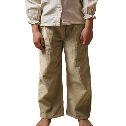 Wide Leg Corduroy Trousers