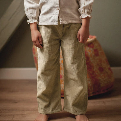 Wide Leg Corduroy Trousers