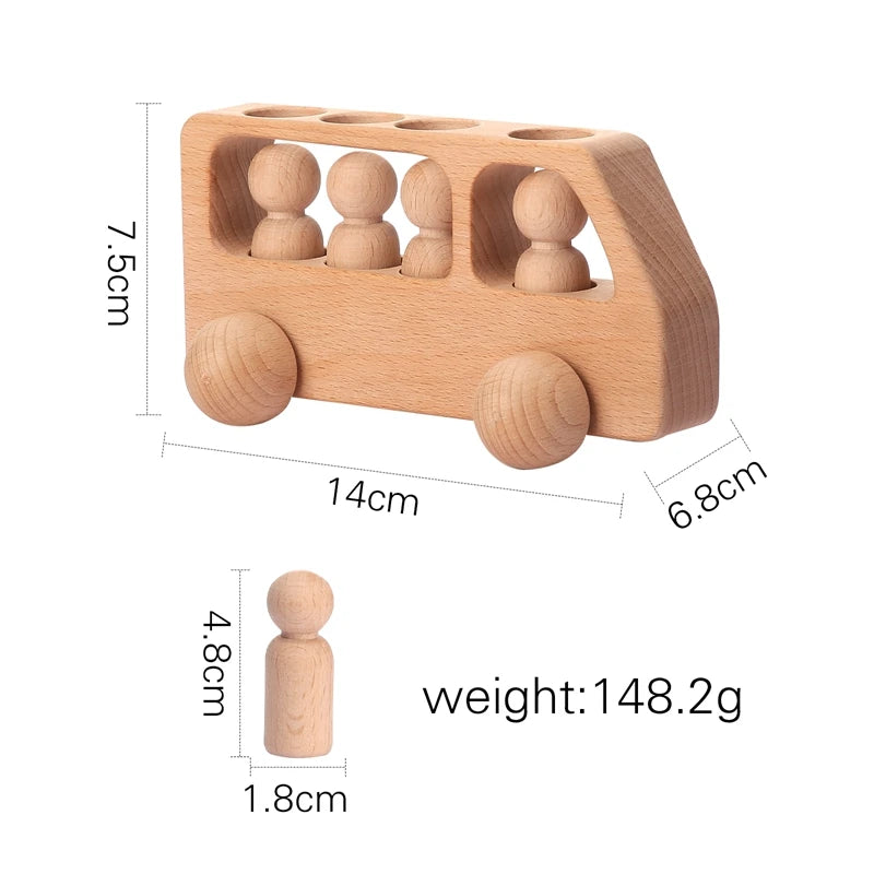 Wooden Toy Train Set