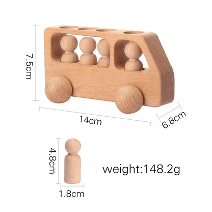 Wooden Toy Train Set